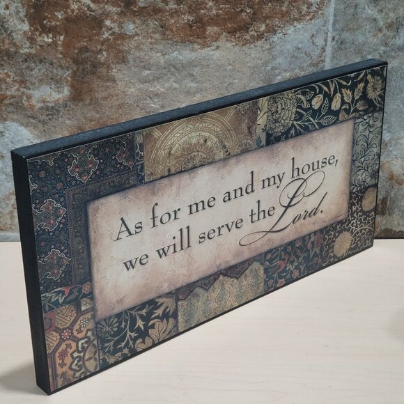 Bible Verse Sign Scripture Wall Art As For Me In My House We Will Serve The Lord - Picture 11 of 12